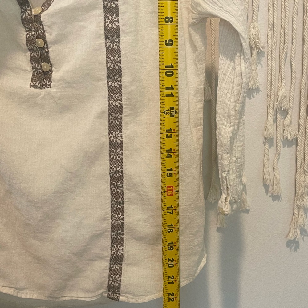 Bohemian Light & Airy Hippie Chic Blouse Loose Sz S - Picture 6 of 7
